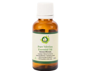 Aceite de valeriana Aceite esencial de valeriana puro Valeriana Officinalis 100% puro y natural destilado al vapor grado terapéutico por R V Essential