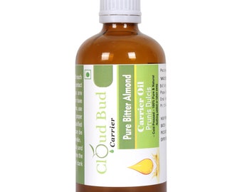 Bitter Almond Oil Pure Bitter Almond Carrier Oil Prunis Dulcis 100% Pure and Natural Cold Pressed Fights Dandruff For Skin By Cloud Bud