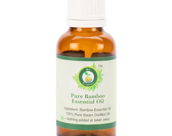 Bamboo Oil Pure Bamboo Essential Oil 100% Pure and Natural Steam Distilled Therapeutic Grade Digestive Health Anti-Aging By R V Essential