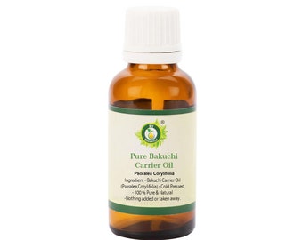 Aceite Bakuchi Aceite portador puro Bakuchi Psoralea Corylifolia 100% puro y natural prensado en frío para el bienestar respiratorio por R V Essential