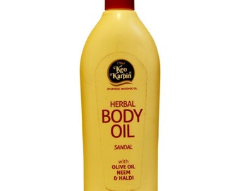 Keo Karpin Body Oil Keo Karpin Herbal Body Massage Oil Ayurvedic Sandal with Olive Oil Neem and Haldi For Skin Dryness Rashes Wrinkles