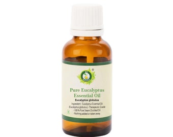 Aceite esencial puro de eucalipto Eucalyptus Globulus 100% puro y natural destilado al vapor grado terapéutico por Eucalyptus Oil R V Essential