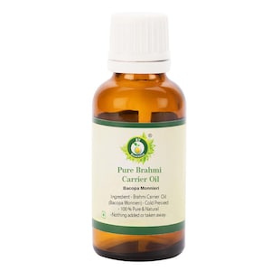 Brahmi Oil Pure Brahmi Oil Bacopa Monnieri 100% Pure and Natural Rare Herb Series Anti-Grey Hair For Deep Conditioning By R V Essential