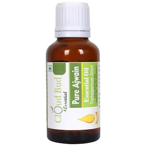 Ajwain Oil Pure Ajwain Essential Oil Trachyspermum Amoni 100% Pure and Natural Steam Distilled Therapeutic Grade For Cough By Cloud Bud