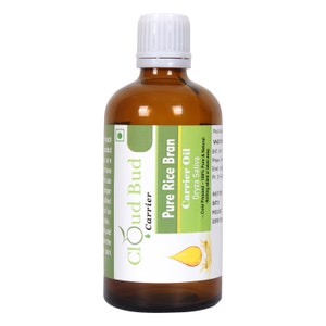 Aceite de salvado de arroz, aceite portador de salvado de arroz puro, Oryza sativa, 100 % puro y natural, prensado en frío, sin refinar, para desmaquillar, de Cloud Bud.