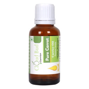 Carrot Oil Pure Carrot Carrier Oil Daucus Carota 100% Pure and Natural Cold Pressed Unrefined For Skin For Hair By Cloud Bud