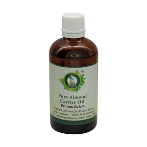 Almond Oil Pure Almond Carrier Oil Prunus Dulcis 100% Pure and Natural Cold Pressed Unrefined  For Removing Makeup By R V Essential