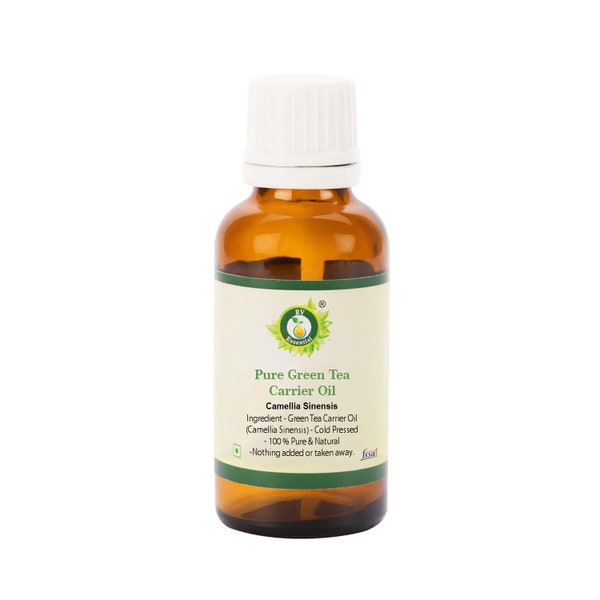 Grüner Tee Öl Reiner Grüner Tee Trägeröl Camellia Sinensis 100% reines und natürliches kaltgepresstes Haar Gesundheit für strahlende Haut von R V Essential