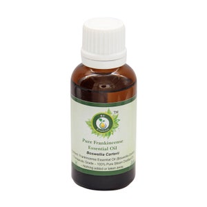 Olio di incenso puro Olio essenziale di incenso Boswellia Carterii 100% puro e naturale Distillato a vapore di grado terapeutico di R V Essential