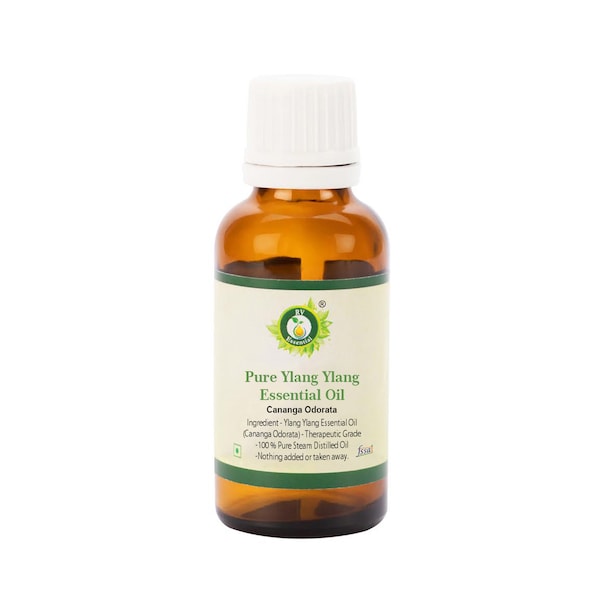Ylang Ylang Oil Pure Ylang Ylang Essential Oil Cananga Odorata 100% Pure and Natural Steam Distilled Therapeutic Grade By R V Essential