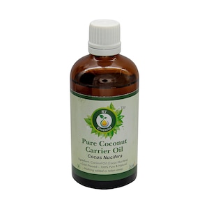 Coconut Oil Pure Coconut Carrier Oil Cocus Nucifera 100% Pure and Natural Cold Pressed Unrefined For Skin & Nail Health By R V Essential