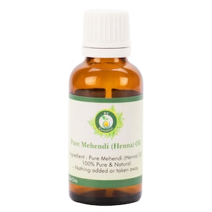 Mehendi Oil Pure Mehendi Oil 100% Pure and Natural Henna Oil Hair For Health For Skin Health As Room Fragrance By R V Essential