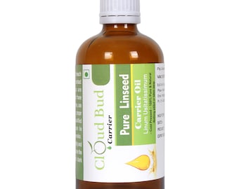 Linseed Oil Pure Linseed Carrier Oil Linum Usitatissimum 100% Pure and Natural Cold Pressed Unrefined For Digestive Health By Cloud Bud