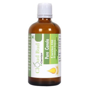 Canola Oil Pure Canola Carrier Oil Brassica Napus 100% Pure and Natural Cold Pressed Unrefined Heart Health For Hair Health By Cloud Bud