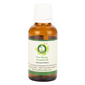 Davana Oil Pure Davana Essential Oil Artemisia Pallens 100% Pure and Natural Steam Distilled Therapeutic Grade Cold & Flu By R V Essential