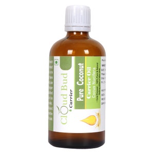 Coconut Oil Pure Coconut Carrier Oil Cocus Nucifera 100% Pure and Natural Cold Pressed Unrefined For Skin & Nail Health By Cloud Bud