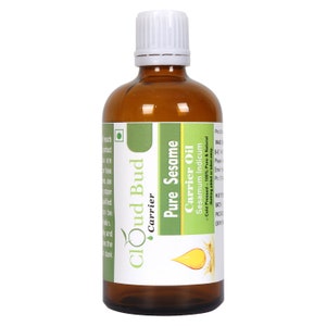 Sesame Oil Pure Sesame Carrier Oil Sesamum Indicum 100% Pure and Natural Cold Pressed Unrefined For Blood Sugar Support By Cloud Bud