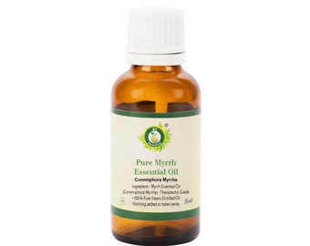 Myrrh Oil Pure Myrrh Essential Oil Commiphora Myrrha 100% Pure and Natural Steam Distilled Therapeutic Grade For Cough By R V Essential