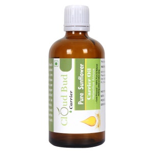 Sunflower Oil Pure Sunflower Carrier Oil Helianthus Annuus 100% Pure and Natural Cold Pressed Unrefined For Oral Health By Cloud Bud