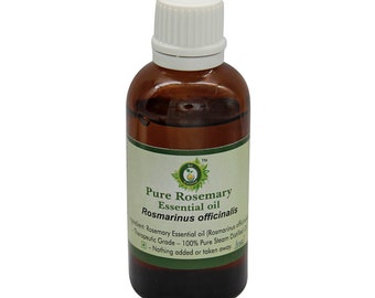 Aceite de romero Aceite esencial de romero puro Rosmarinus Officinalis 100% puro y natural destilado al vapor grado terapéutico por R V Essential