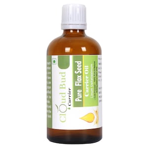 Flax Seed Oil Pure Flax Seed Carrier Oil Linum Usitatissimum 100% Pure and Natural Cold Pressed Unrefined For Eye Health By Cloud Bud