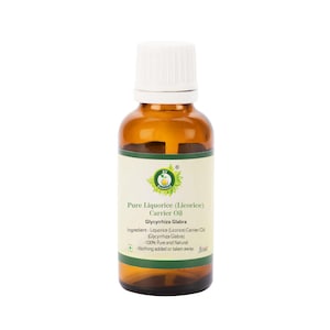 Liquorice Oil Pure Liquorice Carrier Oil Glycyrrhiza Glabra Licorice Oil 100% Pure and Natural For Respiratory Wellness By R V Essential