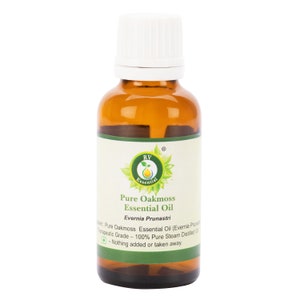 Oakmoss Oil Pure Oakmoss Essential Oil Evernia Prunastri 100% Pure and Natural Steam Distilled Therapeutic Grade For Cough By R V Essential