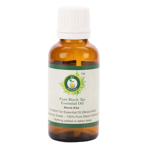 Birch Tar Oil Pure Birch Tar Essential Oil Betula Alba 100% Pure and Natural Steam Distilled Therapeutic Grade For Hair By R V Essential