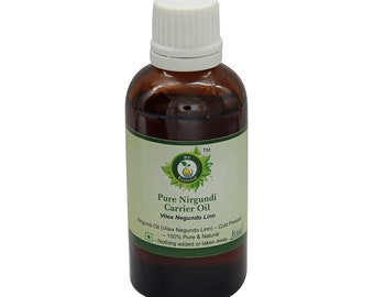 Nirgundi Oil Pure Nirgundi Carrier Oil Vitex Negundo Linn 100% Pure and Natural Cold Pressed Throat Health For Headaches  By R V Essential