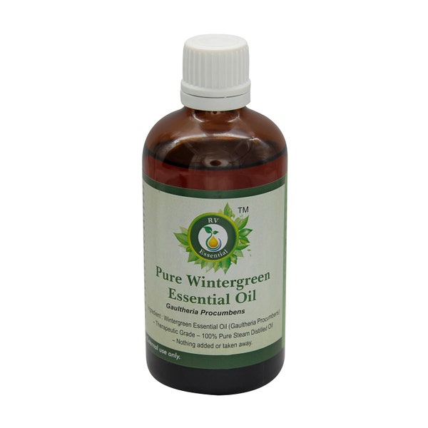 Wintergreen Oil Pure Wintergreen Essential Oil Gaultheria Procumbens 100% Pure and Natural Steam Distilled Therapeutic By R V Essential