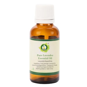 Lavender Oil Pure Lavender Essential Oil Lavandula Angustifolia 100% Pure and Natural Steam Distilled Therapeutic Grade By R V Essential