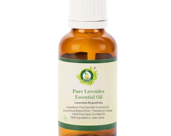 Lavender Oil Pure Lavender Essential Oil Lavandula Angustifolia 100% Pure and Natural Steam Distilled Therapeutic Grade By R V Essential