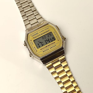 CASIO Retro Classic Unisex Digital Steel Bracelet Watch - A168DH 3298 Casio wrist Watch Casio WR Vintage Casio Japan Unisex Watch