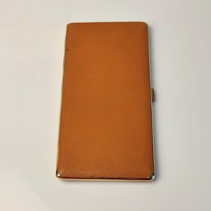 Estuche para cigarrillos vintage Har-Bro, estuche de bolsillo inglés, estuche para cigarrillos en tono dorado, estuche inglés para cigarrillos