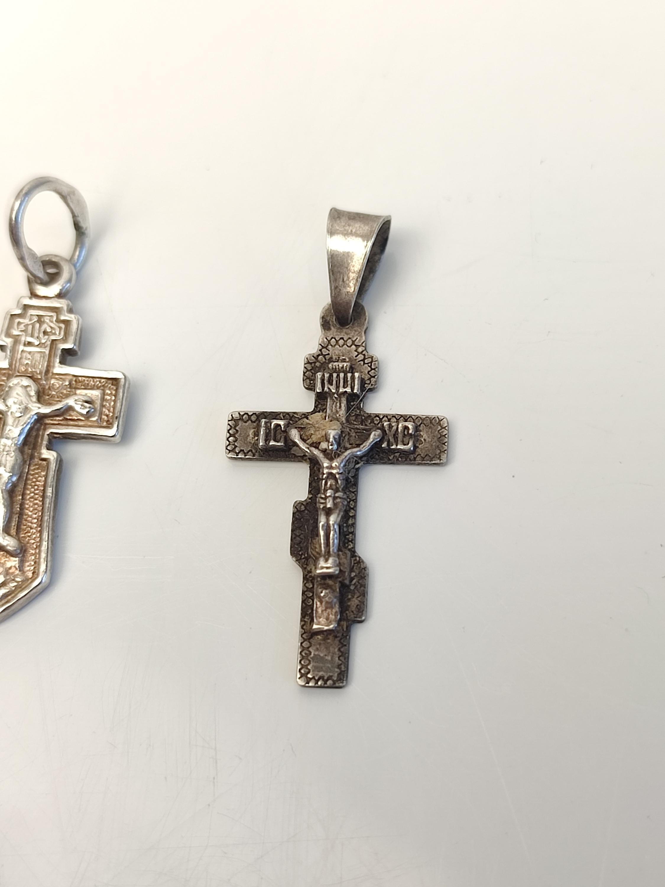 Vintage Sterling Silver Orthodox Cross Pendant 925 Religious Crucifix ...