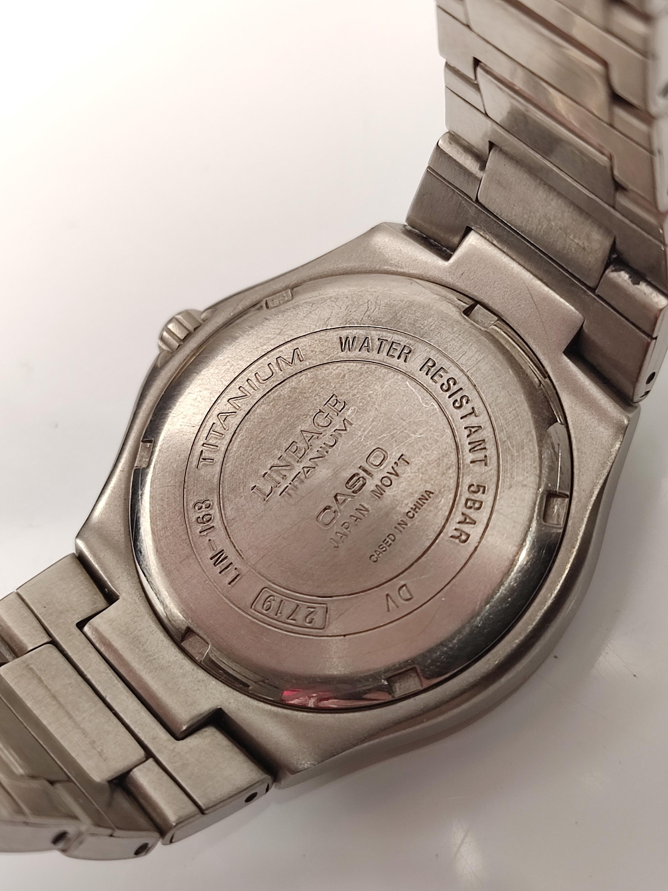 Titanium Watch CASIO LINEAGE 2719 LIN-168 Titanium 5bar Date Casio
