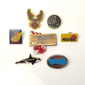 Vintage Musik Set mit 7 Sammlungs-Pins, Musik, DAB Radio, Nostalgie, Musik, Pins