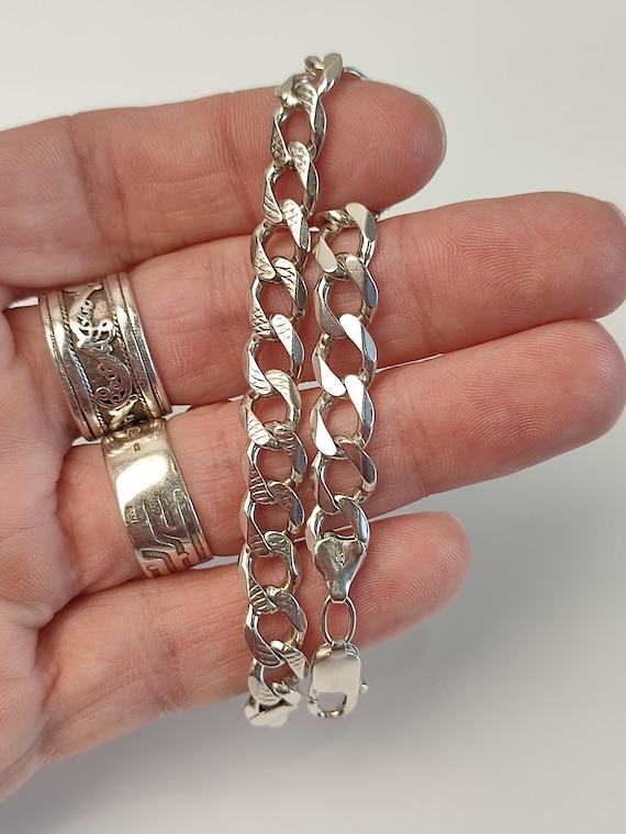 Silver Men Bracelet 925 Silver 20.5 Cm, 16 Gr. Nice Men's Silver