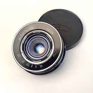 Industar-69 Pancake Lens 28mm F2.8 M39 Mount USSR Vintage Soviet