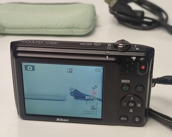 Nikon Coolpix S3400 Digital Camera 20.1MP 7x Zoom Compact Black