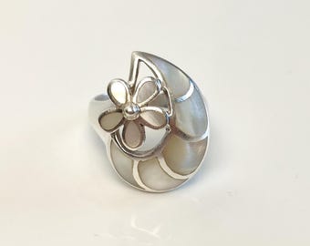 Anillo de perla en plata de ley 925 – Anillo vintage de perla blanca – Elegante joya clásica de plata perlada