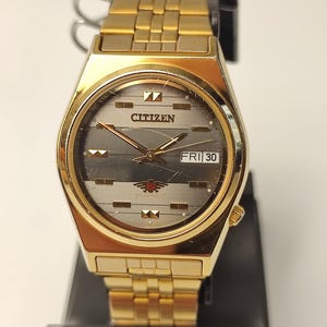 Vintage Citizen Automatic Watch GN-4-S Gold Tone Day/Date (scratches glass) Japanese Men&#39;s Wrist Watch Automatic Citizen