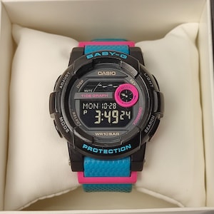 Casio Baby-G G-Lide Tide Graph Women&#39;s Watch Casio BGD-180 Blue Strap Girl Watch CASIO G-Shock