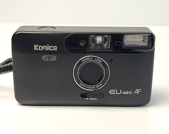 Konica EU Mini AF Film Camera 28mm Auto Focus Compact Point And Shoot Camera Working Tested