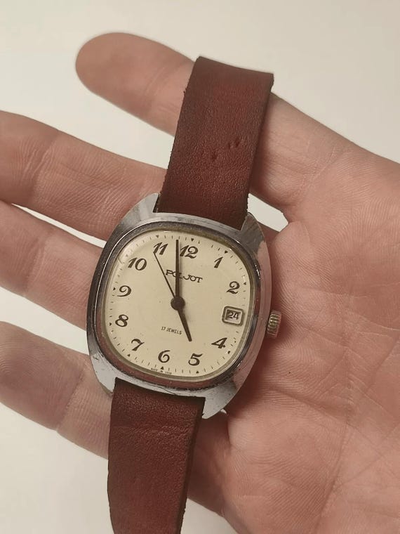 Montre Poljot Vintage URSS Années 1980 - Mécanique Manuelle, Calibre 2614.2H, 17 Rubis, Boîtier Acier 37mm
