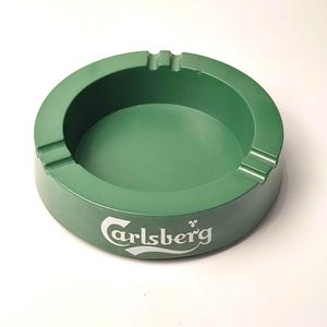 Cinzeiro Carlsberg Verde Grande Mancave Home Bar Pub Retro Anos 90 Cinzeiro Vintage Colecionável Barware