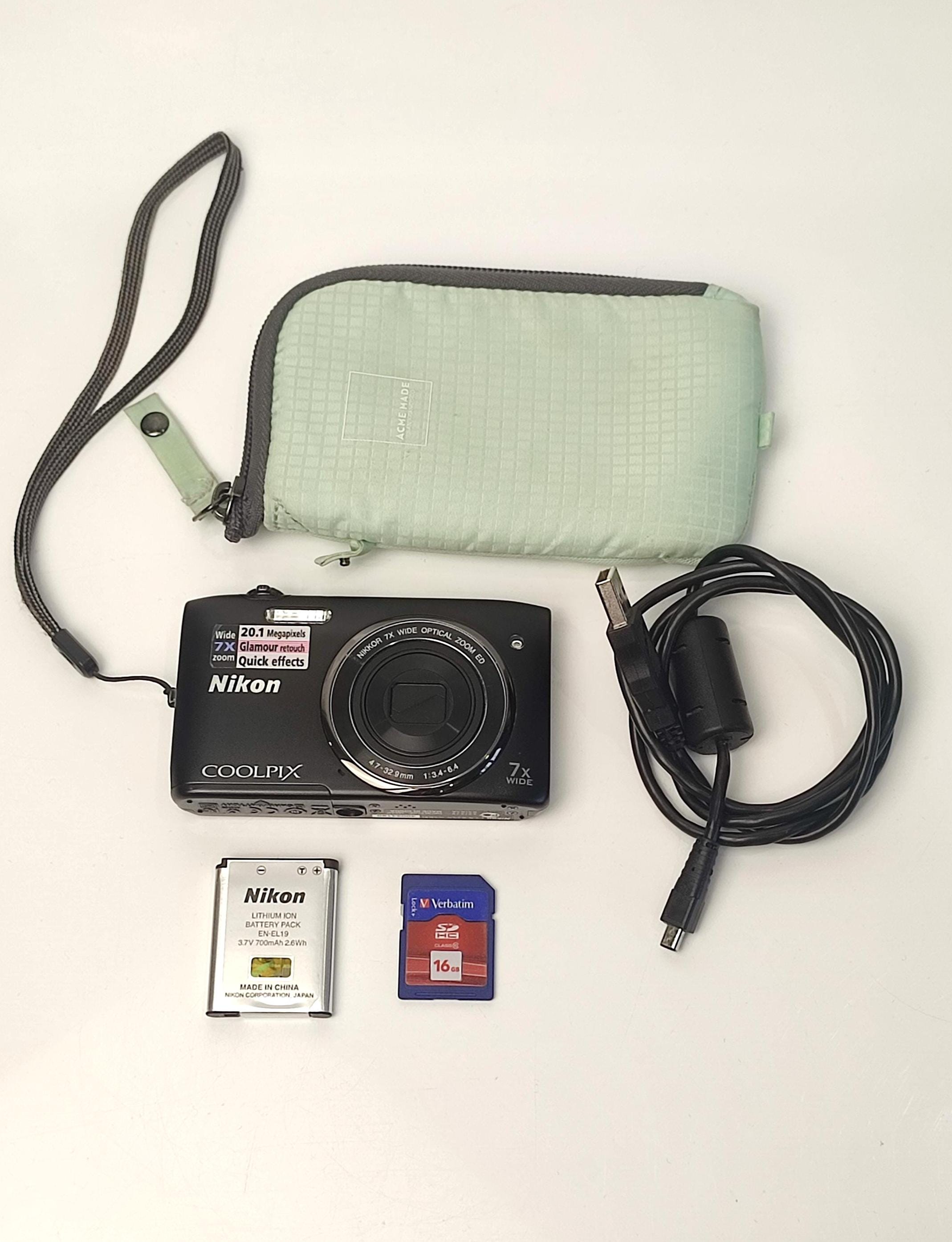 Nikon Coolpix S3400 Digital Camera 20.1MP 7x Zoom Compact Black