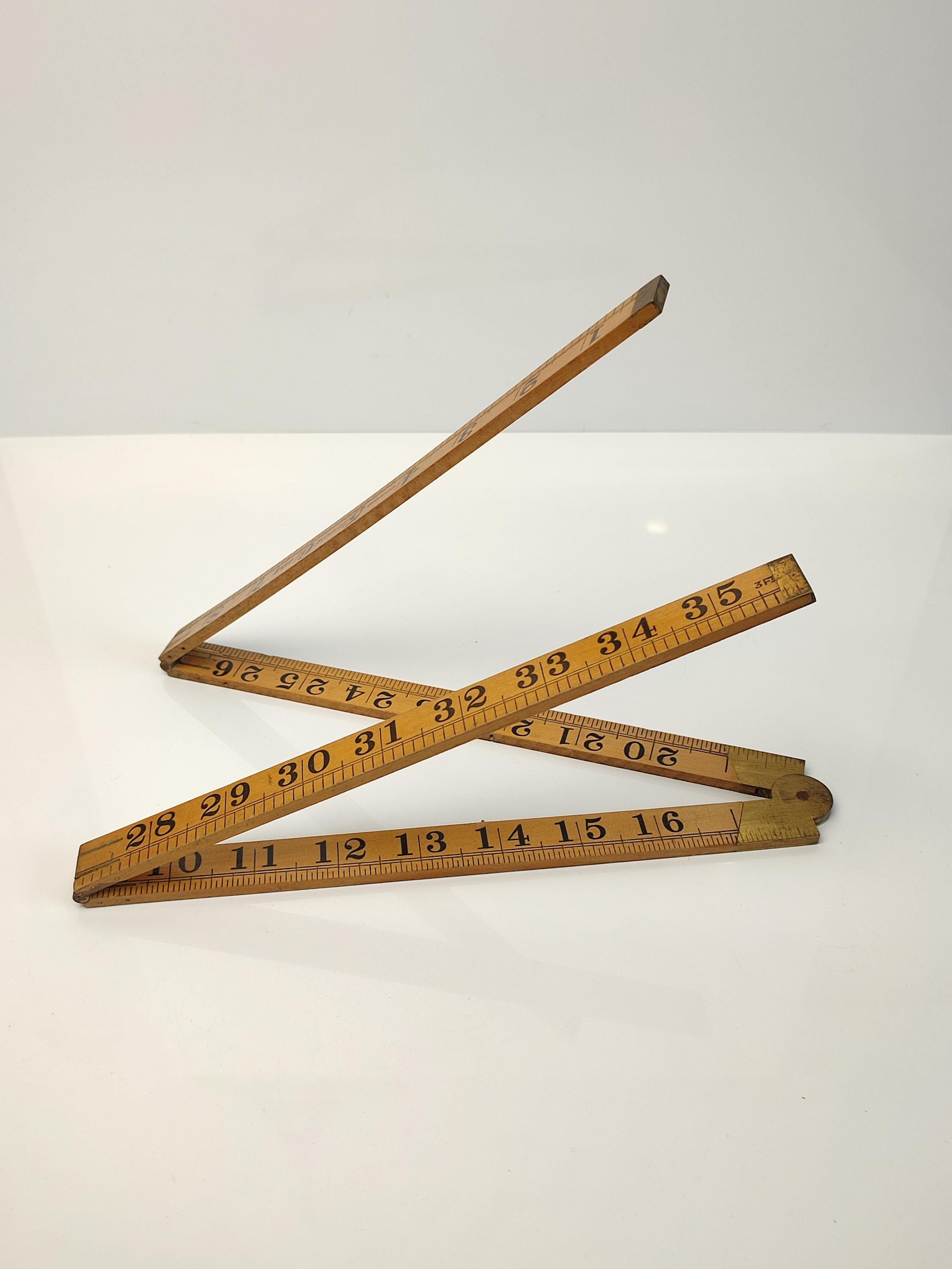 English Ruler That Was Inbread Vintage Rabone Boxwood Folding Ruler: 36