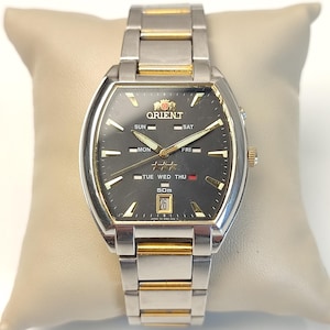 Vintage automatic watch ORIENT Japan Orient automatic wristwatch day/date Vintage Japan Watch Orient EMBC-CO mens automatic watch vintage