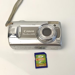 Canon Powershot A470 Vintage Digital Camera 7.1MP Compact Silver